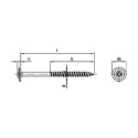 Afbeeldingen van Tellerkopschroef Torx TX20 met deeldraad en voorsnijpunt 4.5x35/24 inox A4