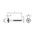 Afbeeldingen van Spenglerschroef Torx TX20 met EPDM afdichtingsring Ø 15mm gelakt Ral 7016 (Antracietgrijs) 4.5x50 inox A2