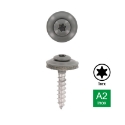 Afbeeldingen van Spenglerschroef Torx TX20 met EPDM afdichtingsring Ø 15mm gelakt Ral 7005 (Muisgrijs) 4.5x45 inox A2