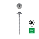 Afbeeldingen van Spenglerschroef Torx TX20 met EPDM afdichtingsring Ø 15mm gelakt Ral 7030 (Steengrijs) 4.5x60 inox A2