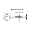 Afbeeldingen van Schroefoog gesloten 4.7x30 inox A2