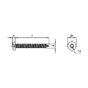 Afbeeldingen van Plaatschroef met bolle kop Torx TX25 Din 7981C-T 4.8x32 inox A2