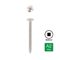 Afbeeldingen van Plaatschroef met bolle kop vierkant SQ2 Din 7981C-S 4.2x38 inox A2