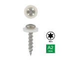 Afbeeldingen van Plaatschroef voor vensterbank met bolle kop, grove draad en nylon ring Torx TX15 3.9x22 inox A2