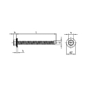 Afbeeldingen van Bekledingschroef met kegelpunt, zeskant kop en EPDM afdichtingsring 16mm 6.3x130 inox A2 (SW3/8")