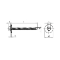 Afbeeldingen van Bekledingschroef met kegelpunt, zeskant kop en EPDM afdichtingsring 22mm 6.3x19 inox A2 (SW3/8")