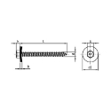 Afbeeldingen van Bekledingschroef met punt, zeskant kop en EPDM afdichtingsring 22mm 6.5x32 inox A2 (SW3/8")