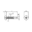 Afbeeldingen van Zelfborende plaatschroef met bolle kop Philips PH2 Din 7504M-H 4.2x16 inox A2