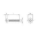 Afbeeldingen van Schroef voor kunststof Torx TX25 met bolle kop 6x20 inox A2