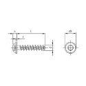 Afbeeldingen van Schroef voor kunststof Torx TX10 met flenskop 3x6 inox A2