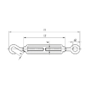 Afbeeldingen van Spanschroef oog-haak M12 inox A4