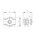 Afbeeldingen van Enkelvoudige staalkabelclip 3mm inox A4