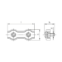 Afbeeldingen van Dubbele staalkabelclip 10mm inox A4