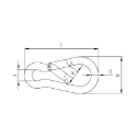 Afbeeldingen van Musketon / karabijnhaak 13x160mm inox A4