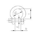 Afbeeldingen van ronde D-sluiting / Harpsluiting gelast 25mm inox A4