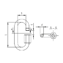 Afbeeldingen van Snelkoppeling voor ketting 5mm inox A4