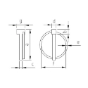 Afbeeldingen van Ringsluiting met pin / Splitpen 10,6mm inox A4