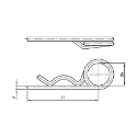 Afbeeldingen van Splitpen met dubbele ring 7x125mm inox A4