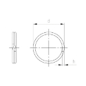 Afbeeldingen van Sleutelring 30mm inox A2