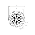 Afbeeldingen van Staalkabel met PVC berschermmantel 7x7 1 / 1,5mm inox A4