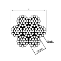 Afbeeldingen van Staalkabel flexibel 7x19 2,5mm inox A4