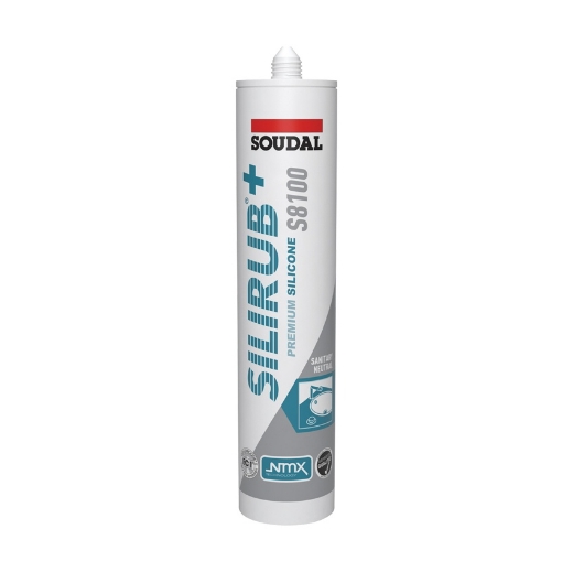 Afbeeldingen van Soudal Silirub+ S8100 Lichtgrijs, koker 300ml - 137418